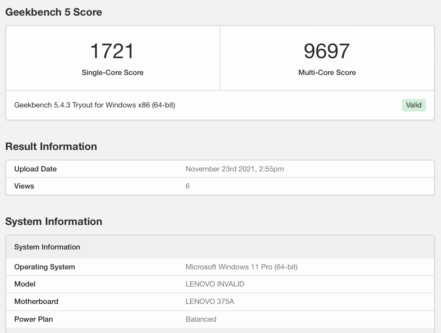 英特尔12代酷睿低压处理器 i7-1260p跑分曝光