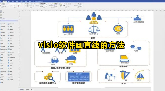 visio软件画直线的方法