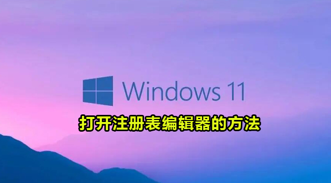 Win11打开注册表编辑器的方法