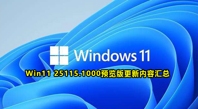 Win11 25115.1000预览版更新内容汇总