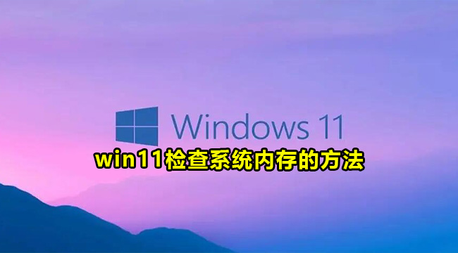 win11检查系统内存的方法