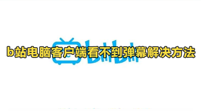 b站电脑客户端看不到弹幕解决方法