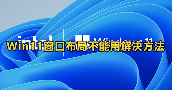 Win11窗口布局不能用解决方法