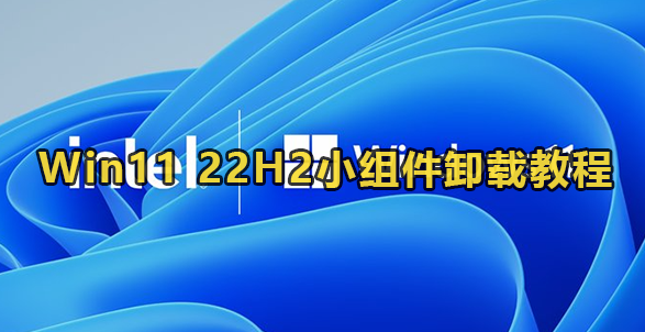 Win11 22H2小组件卸载教程