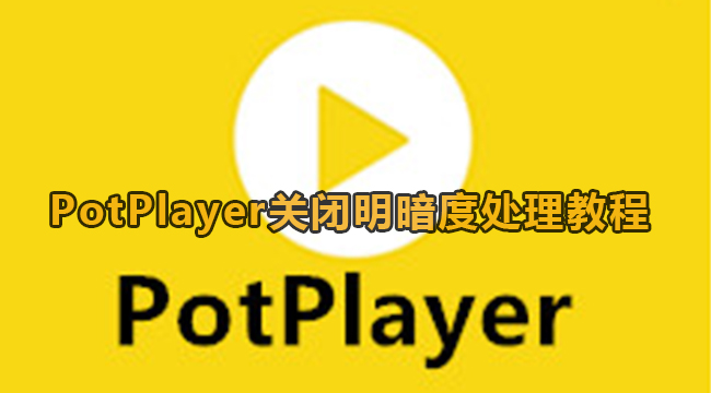 PotPlayer关闭明暗度处理教程