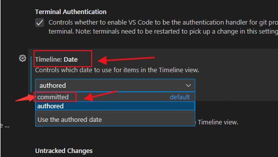 vscode开启git承诺时间表方法
