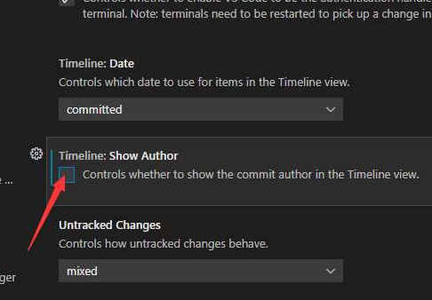 vscode时间线视图不显示作者解决方法