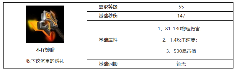 火炬之光无限不祥馈属性介绍