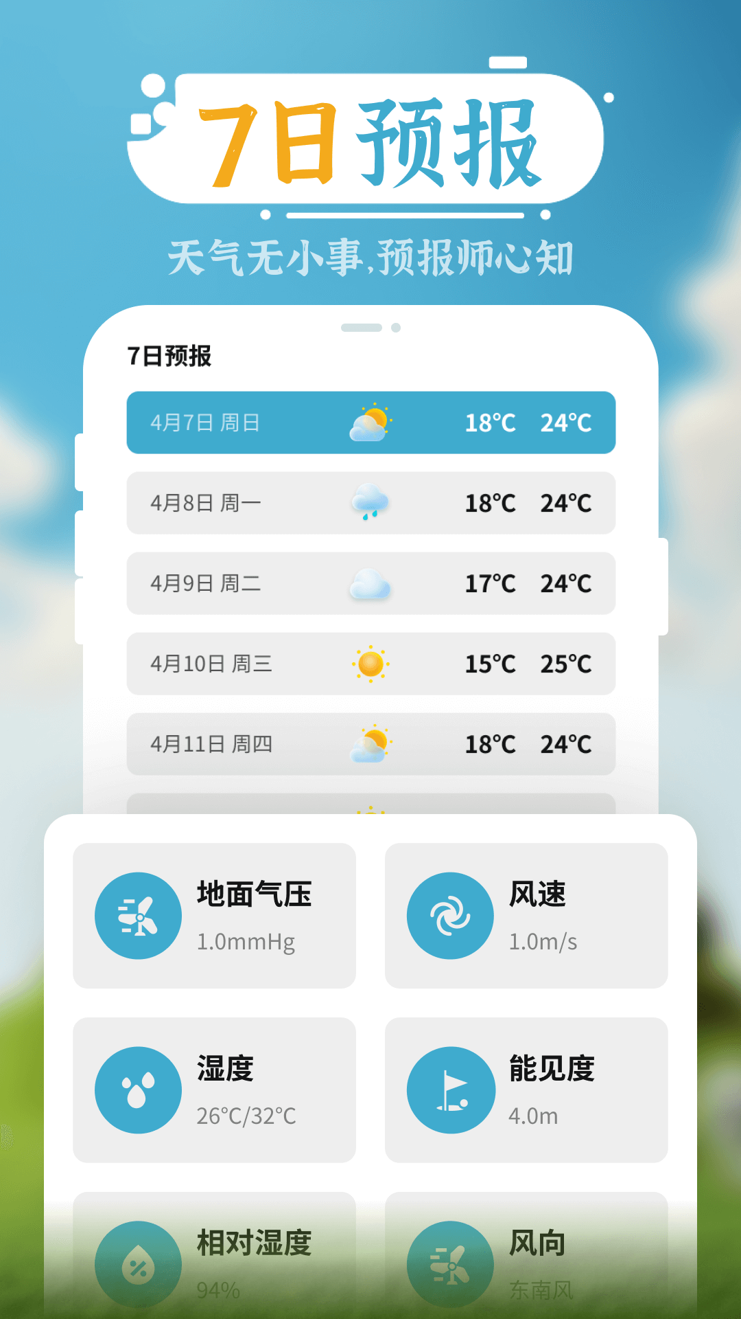 朝拾美好天气截图